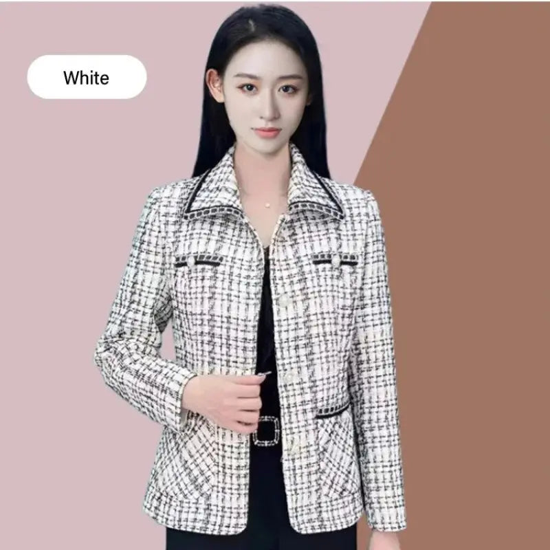 【Elegant Gift For Her】 Women's Houndstooth Print Blazer（50% OFF） spiyle