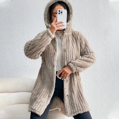 🎁【The Perfect Winter Gift】 Button Down Hooded Knit Cardiga spiyle