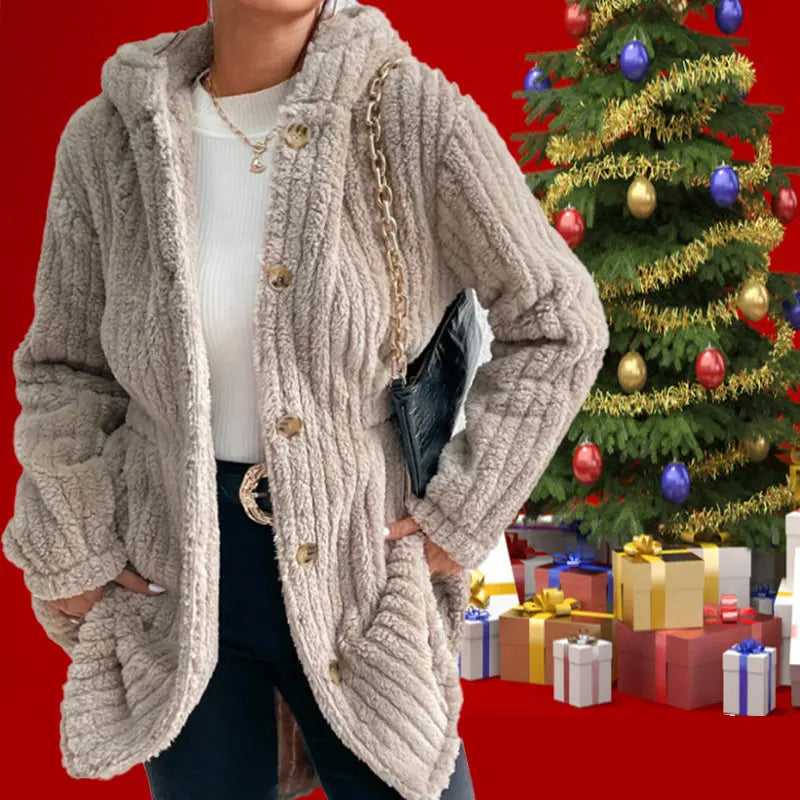 🎁【The Perfect Winter Gift】 Button Down Hooded Knit Cardiga spiyle