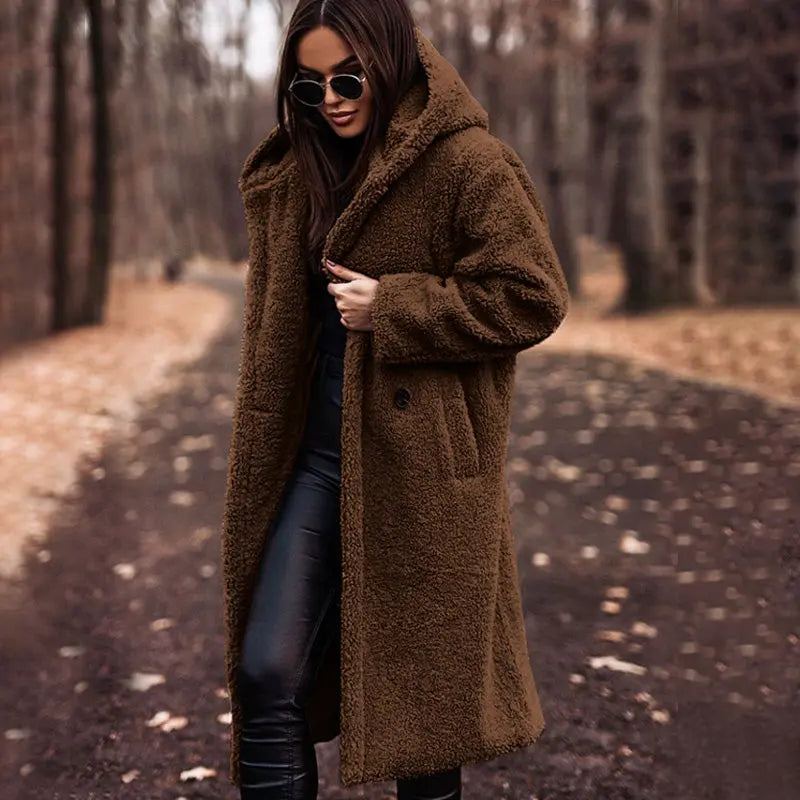 [Best Gift For Her] Women's Hooded Woolen Overcoat spiyle