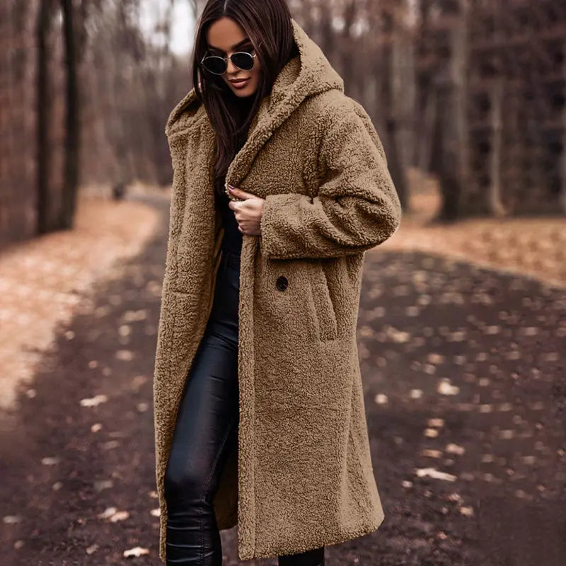 [Best Gift For Her] Women's Hooded Woolen Overcoat spiyle