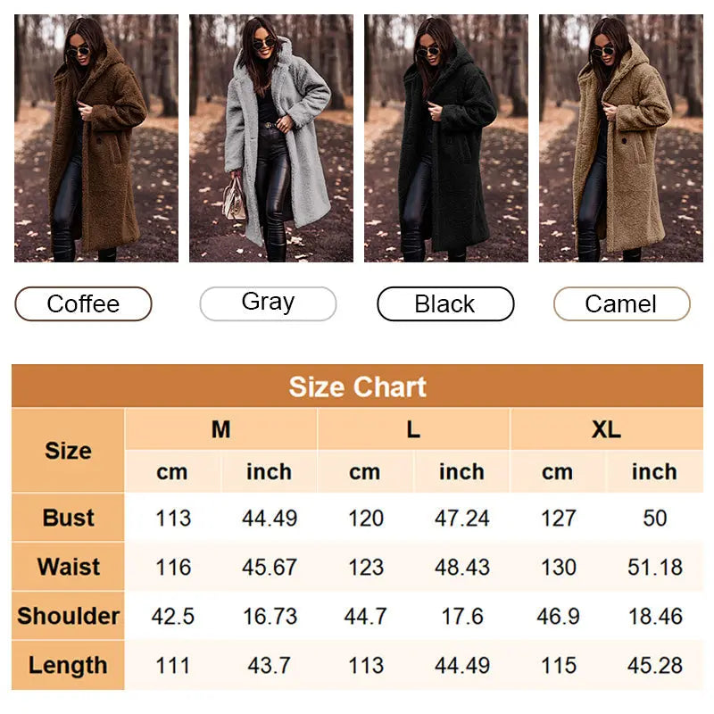 [Best Gift For Her] Women's Hooded Woolen Overcoat spiyle