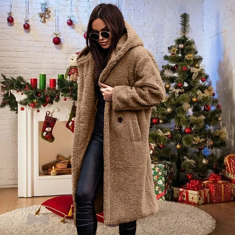 [Best Gift For Her] Women's Hooded Woolen Overcoat spiyle