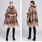 Faux rabbit fur collar hooded cape spiyle