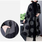 [Gift For Her] Women's Polka Dot Mid Length Large Lapel Trench Coat spiyle
