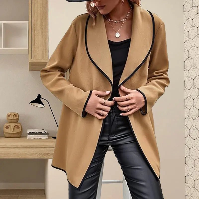 [Gift For Her] Women's Long-sleeved Casual Woolen Jacket spiyle