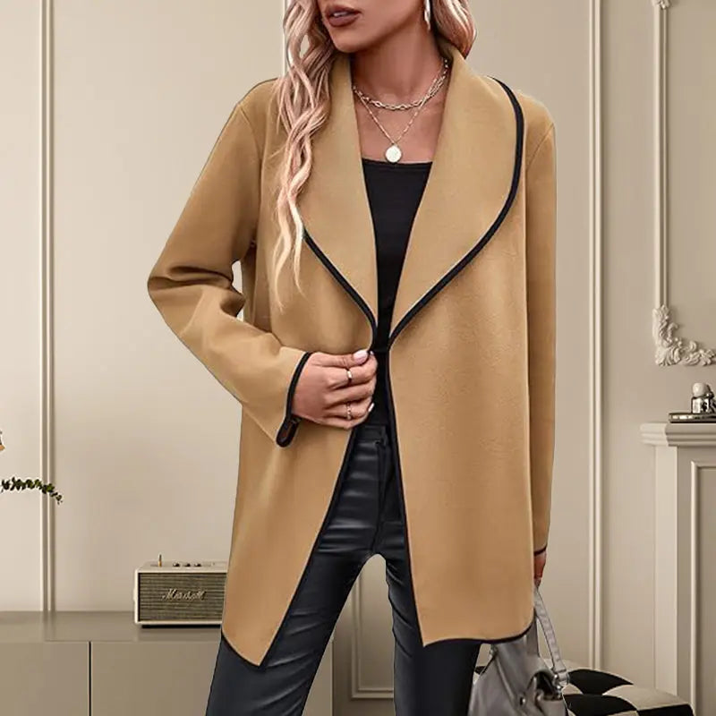 [Gift For Her] Women's Long-sleeved Casual Woolen Jacket spiyle