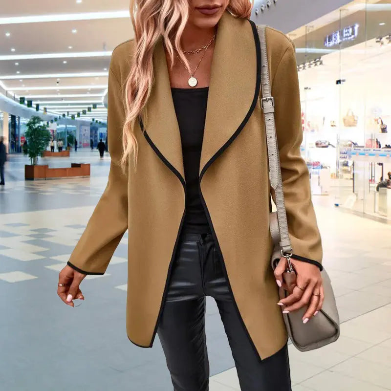 [Gift For Her] Women's Long-sleeved Casual Woolen Jacket spiyle