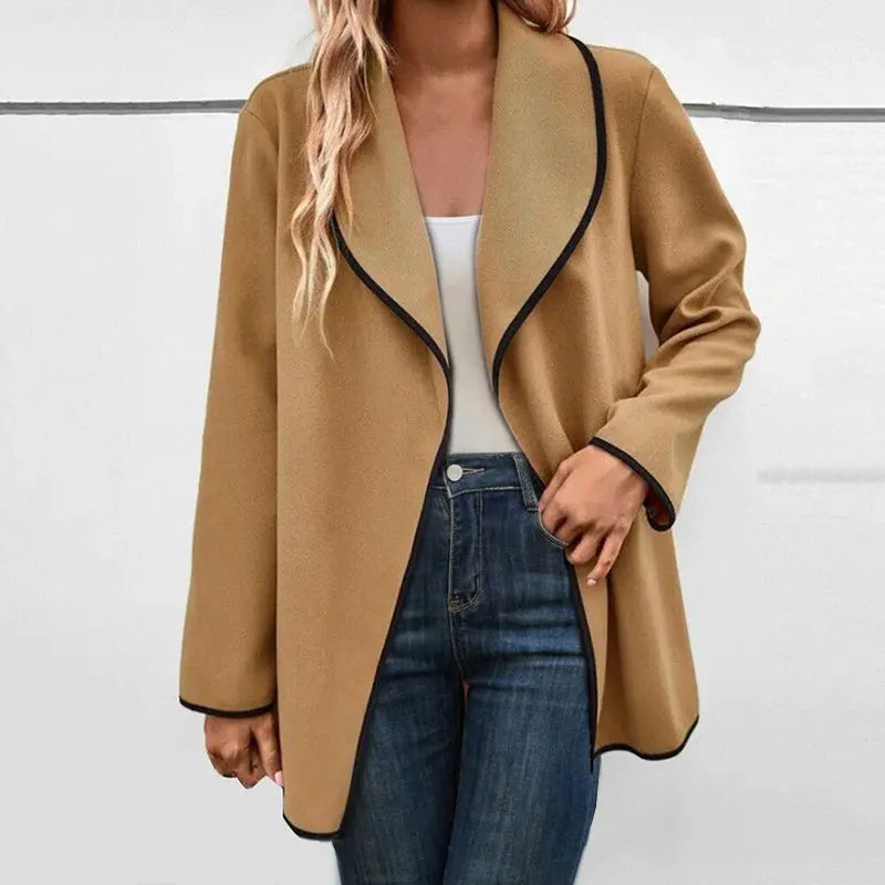 [Gift For Her] Women's Long-sleeved Casual Woolen Jacket spiyle