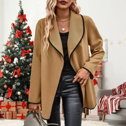 [Gift For Her] Women's Long-sleeved Casual Woolen Jacket spiyle