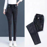 Nice Gift! Elastic Warm Plush Skinny Jeans for Women spiyle