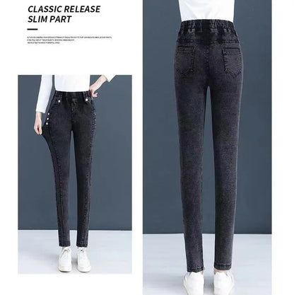 Nice Gift! Elastic Warm Plush Skinny Jeans for Women spiyle