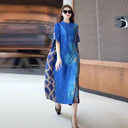 🎉New Product Launch💐 – Half Button Flowy Maxi Dress（50%OFF） spiyle