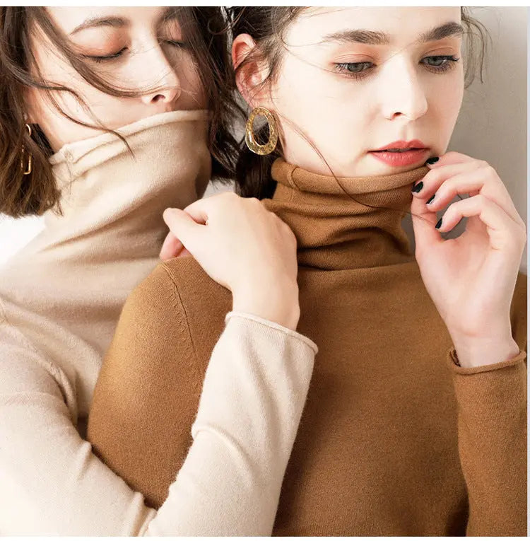 [warm gift] Women’s Turtleneck Soft Slim Sweater spiyle
