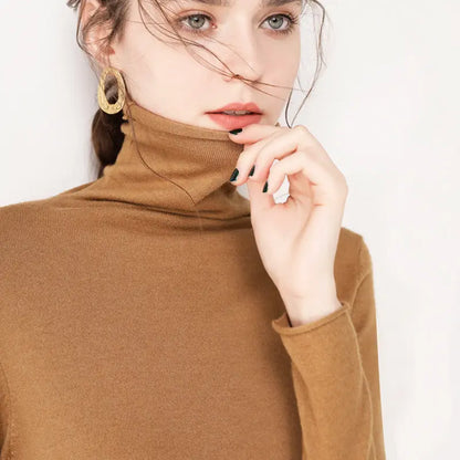 [warm gift] Women’s Turtleneck Soft Slim Sweater spiyle