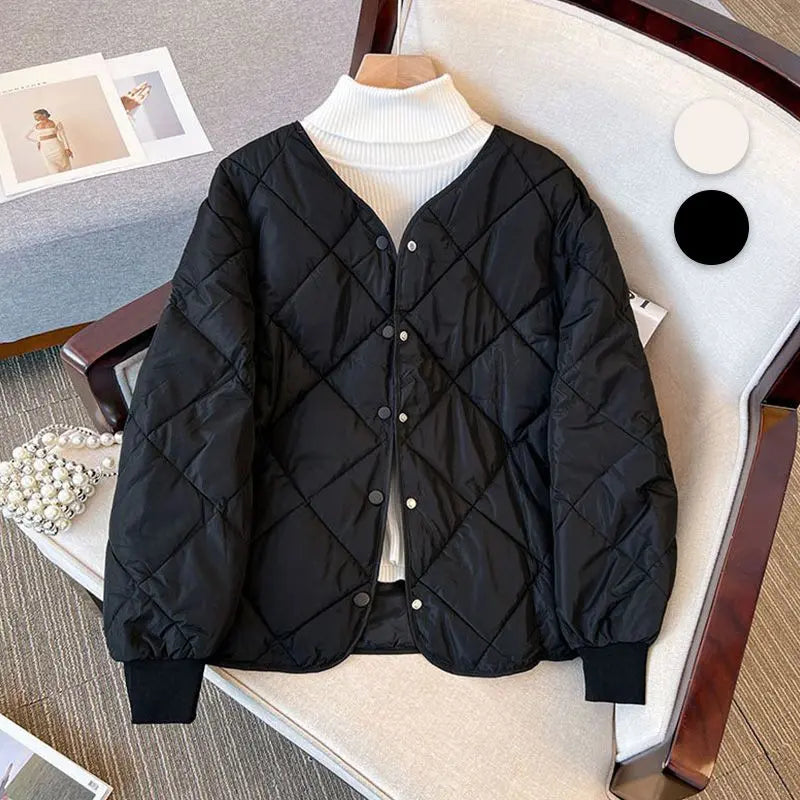 Nice Gift! Women's Stylish Rhomboid Plaid Jacket Coat spiyle