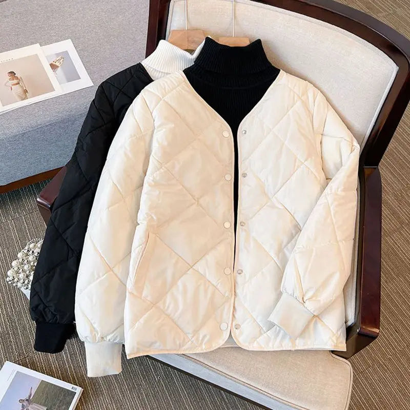 Nice Gift! Women's Stylish Rhomboid Plaid Jacket Coat spiyle