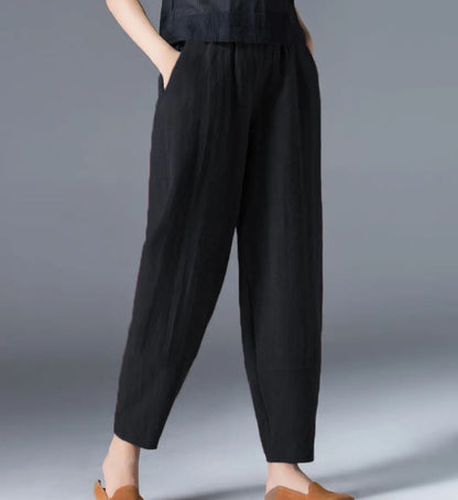 🔥Hot Sale $22.99🔥[Women’s Gift] Women's Cotton Linen Elastic Waist Casual Pants with Pockets（42%OFF) spiyle