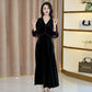 🔥Hot Sale $44.99🔥Elegant Lantern Sleeve V-Neck Midi Dress - Best Gift for Her(45%OFF) spiyle