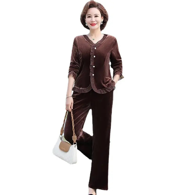 🔥🎅Hot Sale $39.99🎁🔥Great Gift - Women's Casual 2 Piece Set: Button Top + Wide Leg Pants（43%OFF) spiyle