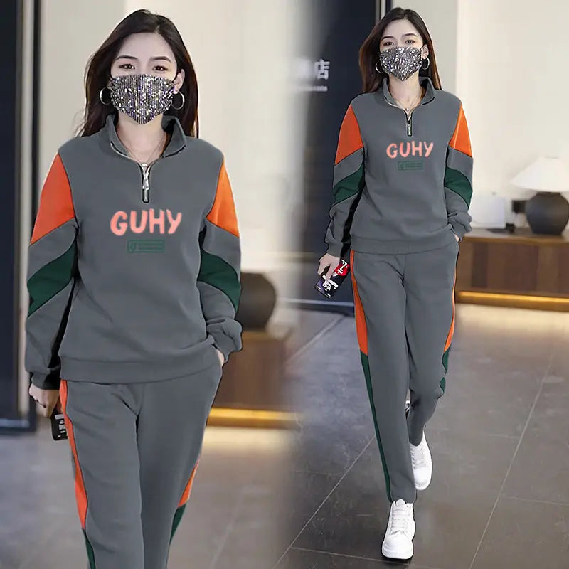 🔥Hot Sale $39.99🔥[Women’s Gift] Women's 2 Piece Long Sleeve Sweatsuits Sets - Half Zip Sweatshirts & Sweatpants(42%OFF) spiyle