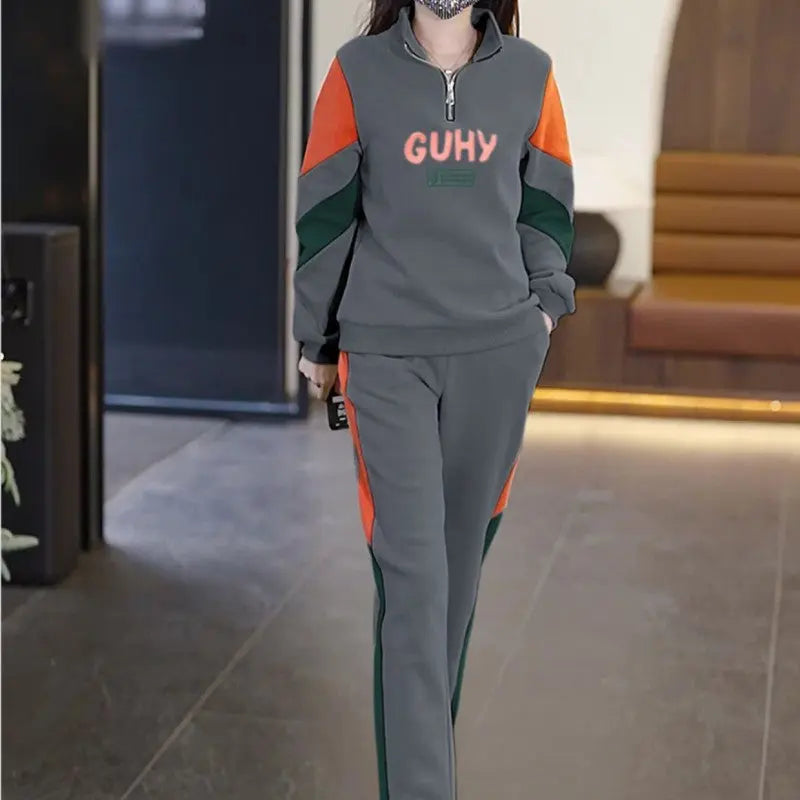 🔥Hot Sale $39.99🔥[Women’s Gift] Women's 2 Piece Long Sleeve Sweatsuits Sets - Half Zip Sweatshirts & Sweatpants(42%OFF) spiyle