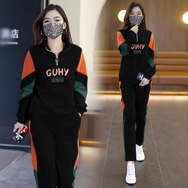 🔥Hot Sale $39.99🔥[Women’s Gift] Women's 2 Piece Long Sleeve Sweatsuits Sets - Half Zip Sweatshirts & Sweatpants(42%OFF) spiyle