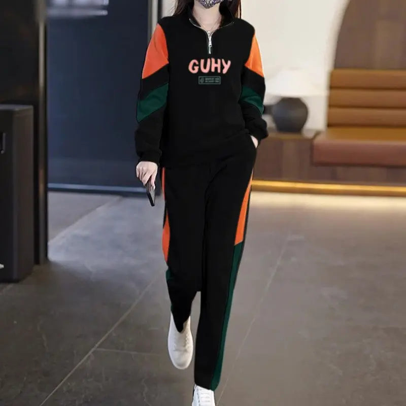 🔥Hot Sale $39.99🔥[Women’s Gift] Women's 2 Piece Long Sleeve Sweatsuits Sets - Half Zip Sweatshirts & Sweatpants(42%OFF) spiyle