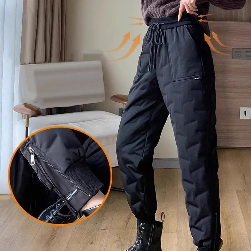 🔥Hot Sale35.99🔥Winter Gift! Women's Stylish Down Cotton Jogger Pants(40%OFF) spiyle