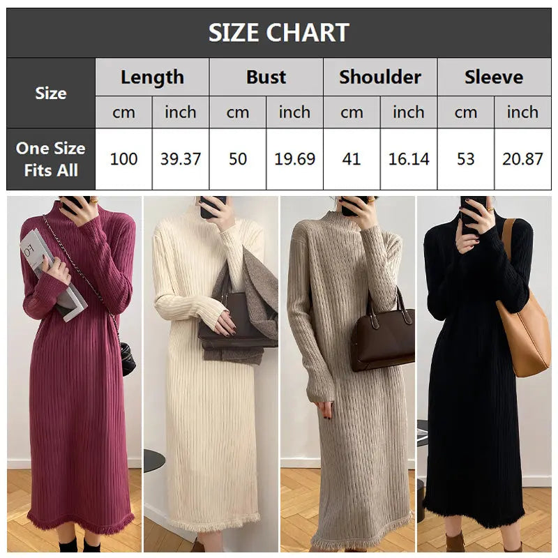 ✨🔥HOT SALE 36.99🔥🎄[Best Gift For Her] Women's Long Knitted Dress(40%OFF) spiyle