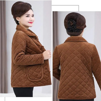 🔥HOT SALE 33.99🔥Mom's Gift - Winter Solid Color Warm Middle-Aged Women's Jacket(40%OFF) spiyle
