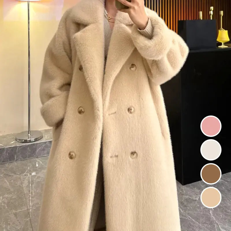 🔥LAST DAY 46%OFF🔥🎁Ideal Gift 👍Women's Elegant Long Faux Fur Coat spiyle