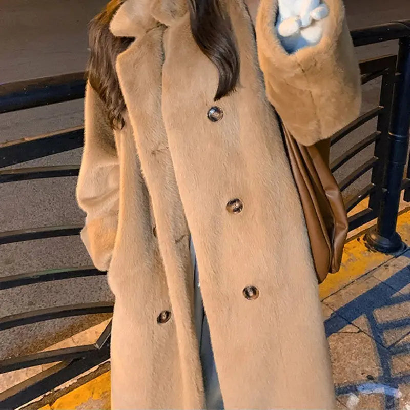 🔥LAST DAY 46%OFF🔥🎁Ideal Gift 👍Women's Elegant Long Faux Fur Coat spiyle