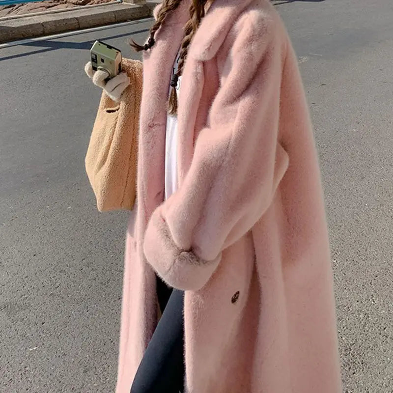 🔥LAST DAY 46%OFF🔥🎁Ideal Gift 👍Women's Elegant Long Faux Fur Coat spiyle