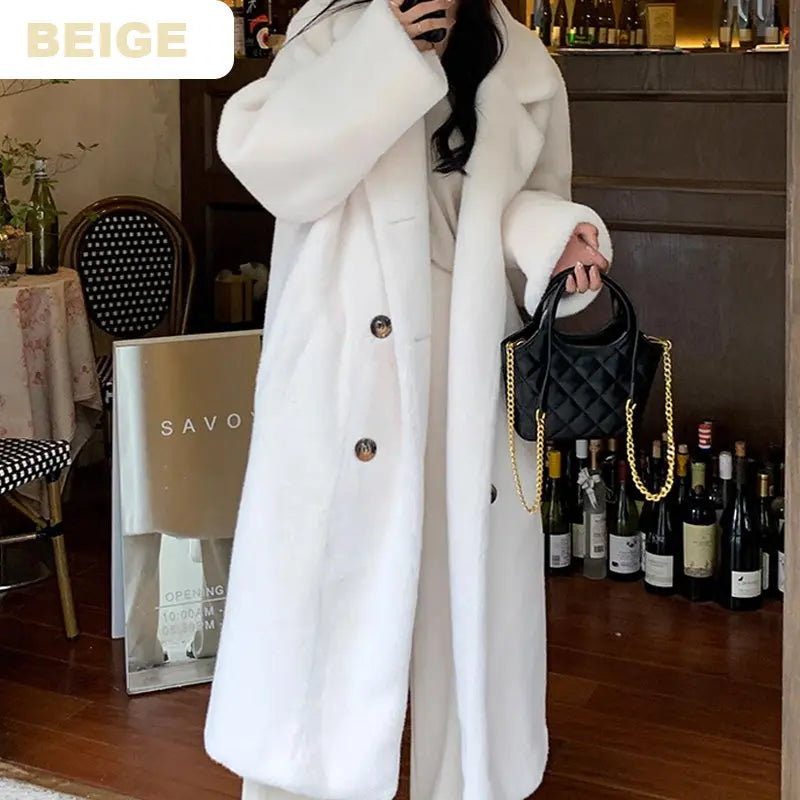 🔥LAST DAY 46%OFF🔥🎁Ideal Gift 👍Women's Elegant Long Faux Fur Coat spiyle