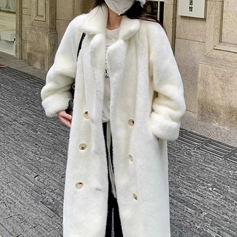 🔥LAST DAY 46%OFF🔥🎁Ideal Gift 👍Women's Elegant Long Faux Fur Coat spiyle