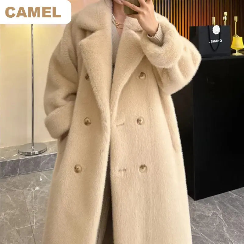 🔥LAST DAY 46%OFF🔥🎁Ideal Gift 👍Women's Elegant Long Faux Fur Coat spiyle