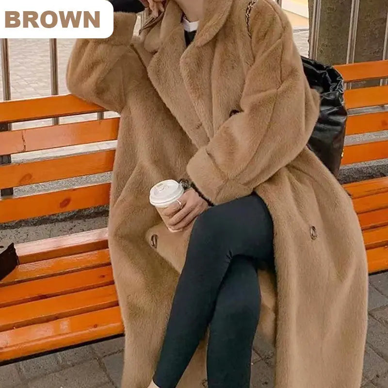 🔥LAST DAY 46%OFF🔥🎁Ideal Gift 👍Women's Elegant Long Faux Fur Coat spiyle