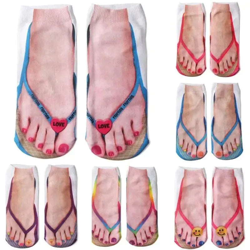 🔥🎅HOT SALE 9.99🔥🎁Trendy Manicure Print Socks --ideal gift spiyle