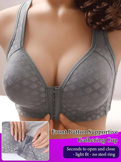 Front Button Anti-Sagging Gathering Underwear spiyle