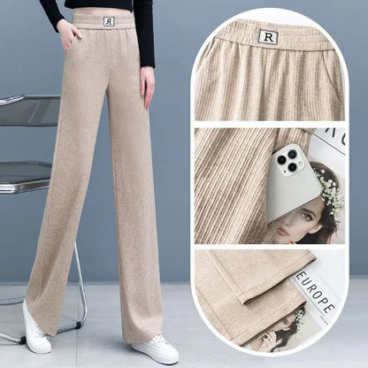 🔥HOT SALE 26.99🔥Great Gift! High-waist Slimming Casual Draped Straight-leg Pants(46%OFF) spiyle