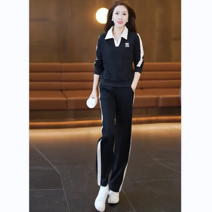 🔥HOT SALE 32.99🔥Best Gift for Her - Women's Fashion Casual Lapel Sports Sweatshirt Set(40%OFF) spiyle