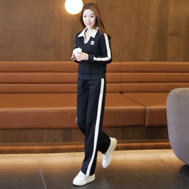 🔥HOT SALE 32.99🔥Best Gift for Her - Women's Fashion Casual Lapel Sports Sweatshirt Set(40%OFF) spiyle