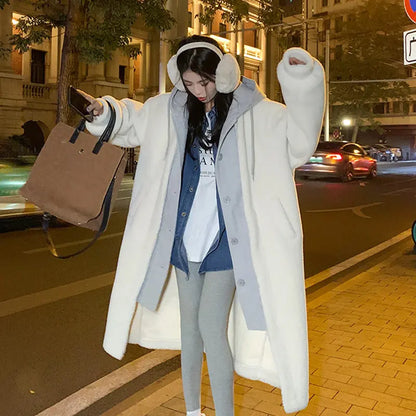 🔥✨HOT SALE🎅🎁[Best Gift For Her] 2-Layered Faux Lambswool Hooded Coat Jacket(42%OFF) spiyle