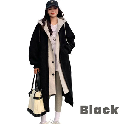 🔥✨HOT SALE🎅🎁[Best Gift For Her] 2-Layered Faux Lambswool Hooded Coat Jacket(42%OFF) spiyle