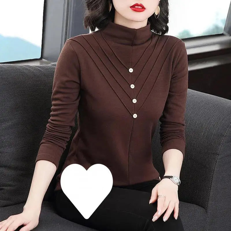 🔥HOT SALE 26.99🔥Women's Half-Turtleneck Long Sleeve Undershirt(45%OFF) spiyle