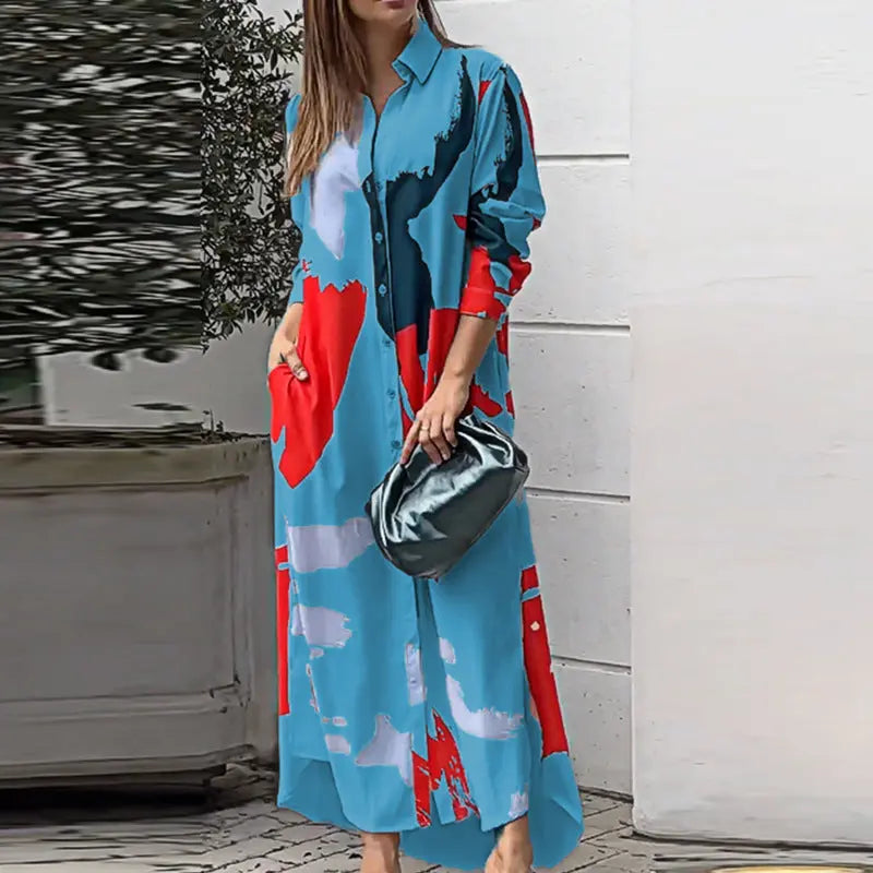 🔥HOT SALE 29.99 🔥Women's Casual Printed Loose Long Dress(40%OFF) spiyle