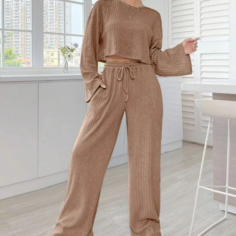 [Women’s Gift] Women's Casual Knitted Pajama Set spiyle