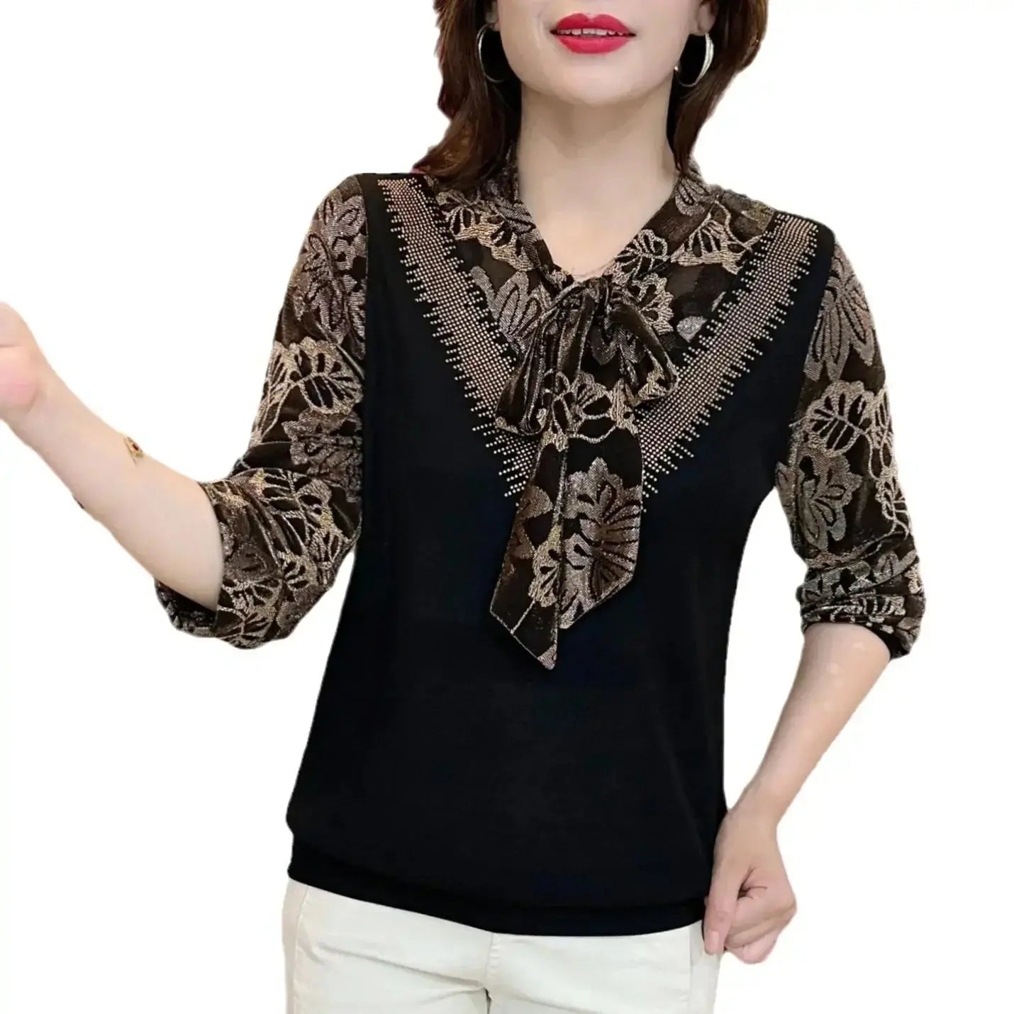 🔥Black Friday Super Sale🔥 [Best Gift For Her] Women's Fashion Patchwork Printed Warm Shirt(40%OFF) spiyle