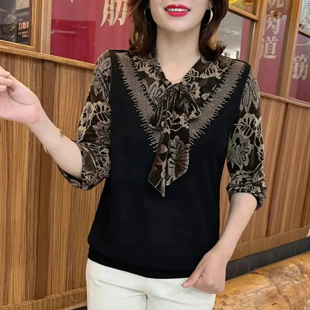 🔥Black Friday Super Sale🔥 [Best Gift For Her] Women's Fashion Patchwork Printed Warm Shirt(40%OFF) spiyle